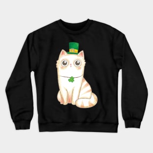 '"Cat"' Cute St. Patrick Cat Crewneck Sweatshirt